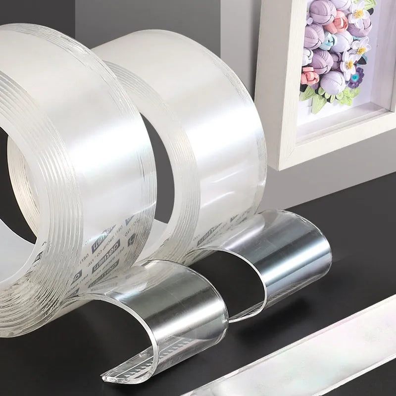 2/3M Nano Tape Double Sided Tape Transparent Reusable Waterproof Adhesive Tapes Cleanable Kitchen and Bathroom