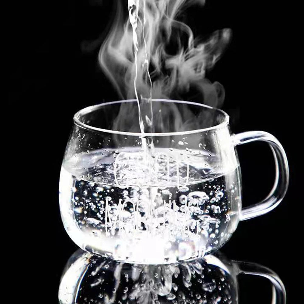 350ml Letter Printed Transparent Creative Glass Coffee Tea Mug
